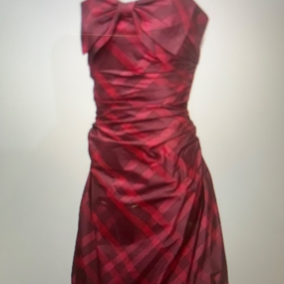 Kay Unger Strapless Taffeta Bow Dress- Size 10 - Picture 1 of 5